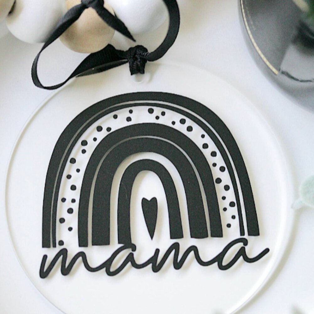 Acrylic Ornament - Rainbow Mama